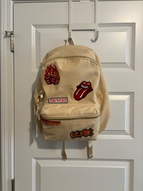 Stoney Clover Lane Handbags - Stoney Clover Lane cream backpack with patches